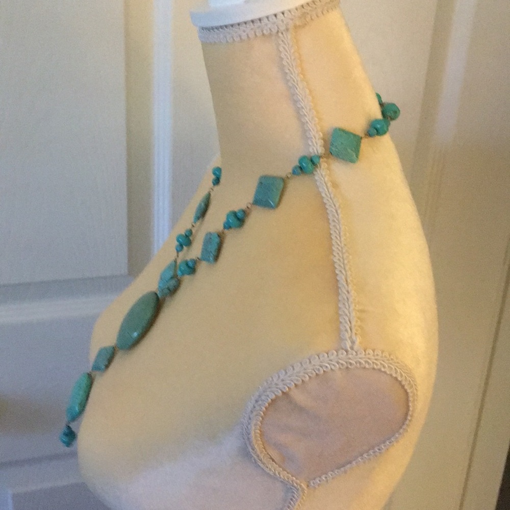 Vintage Hippie Chic/Boho Turquoise Necklace - Picture 3 of 5